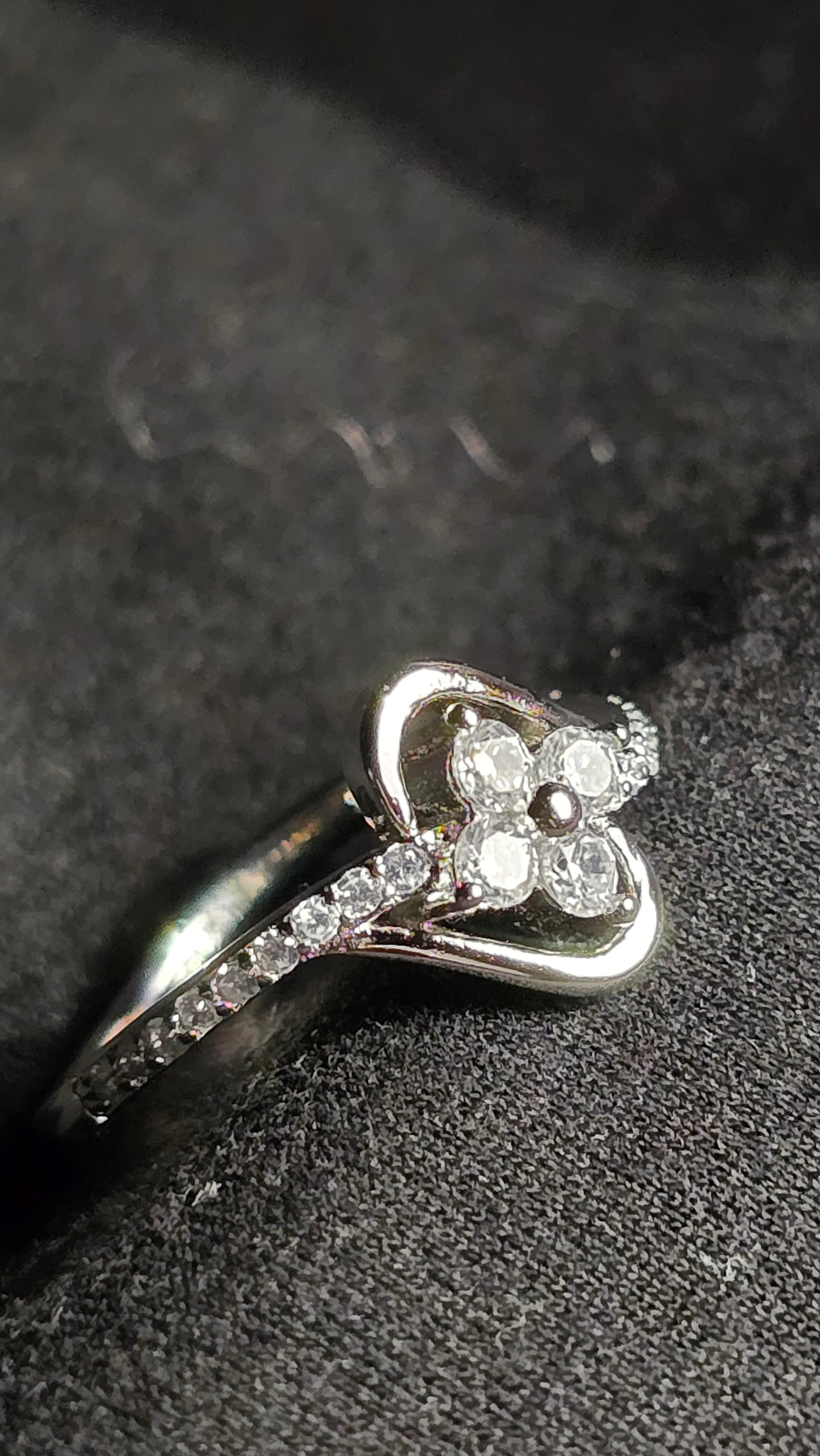 92.5 Silver Clara Love Bypass Ring