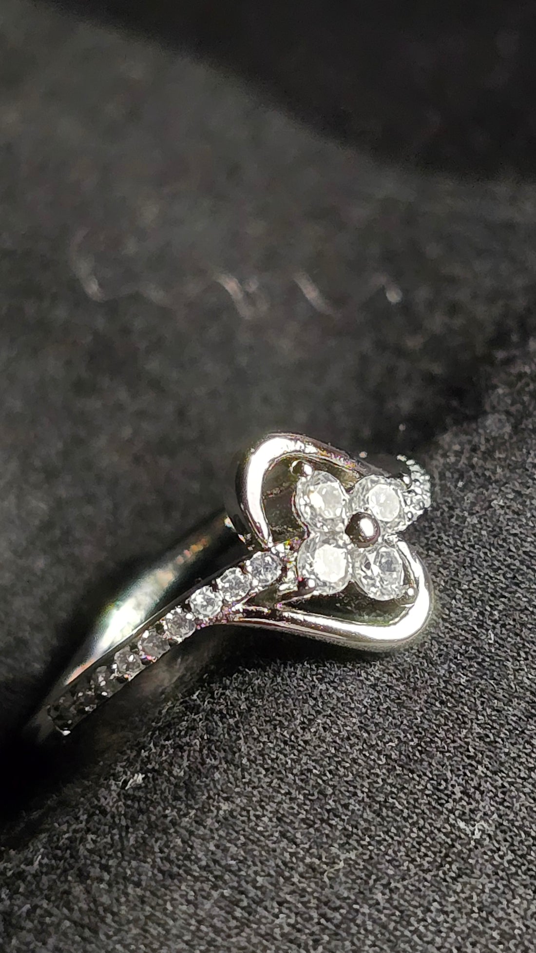 92.5 Silver Clara Love Bypass Ring