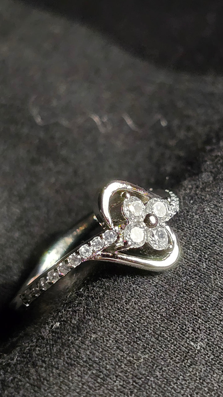 92.5 Silver Clara Love Bypass Ring