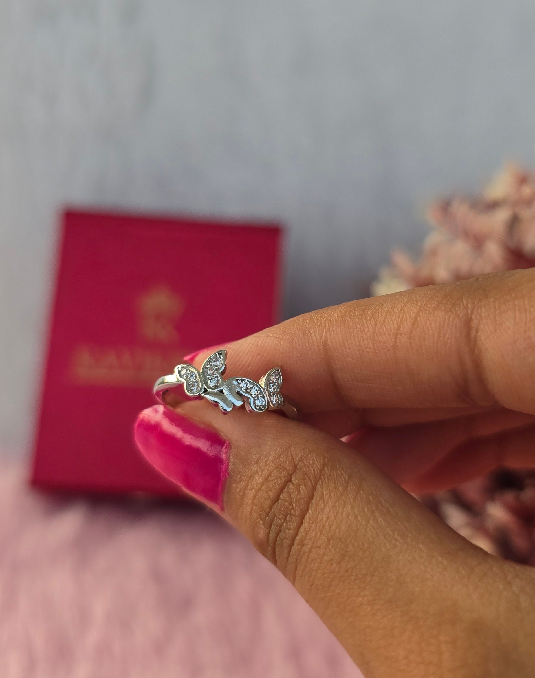 925 Silver Dual Butterfly Ring