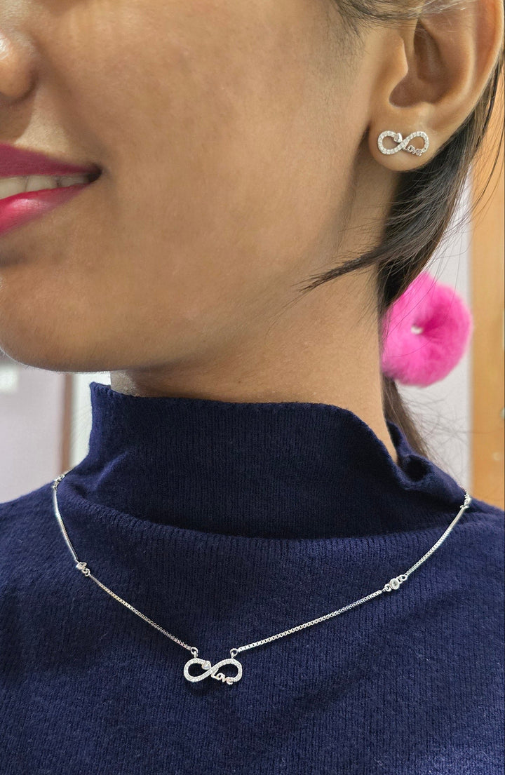 925 Silver Eternal Love Infinity Necklace