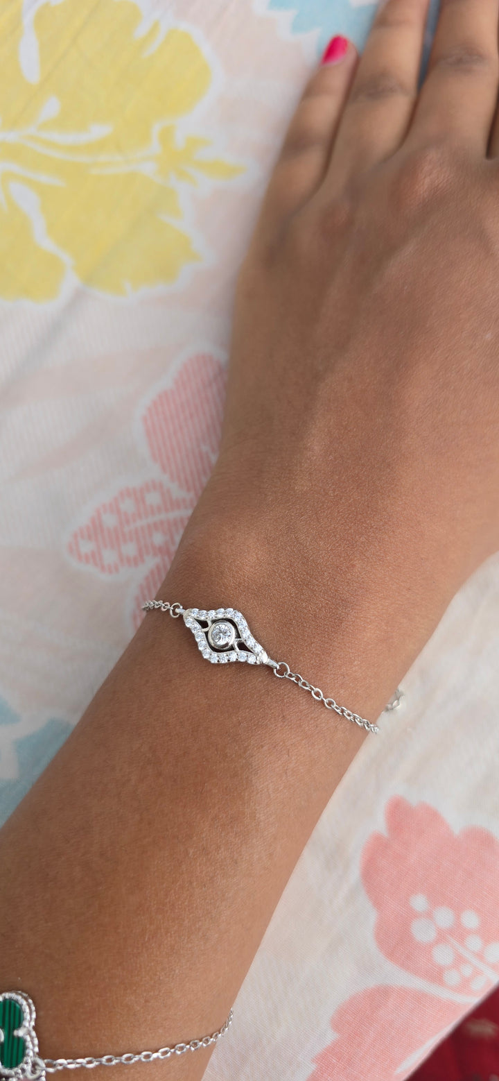 925 Sterling Silver Evil Eye Bracelet