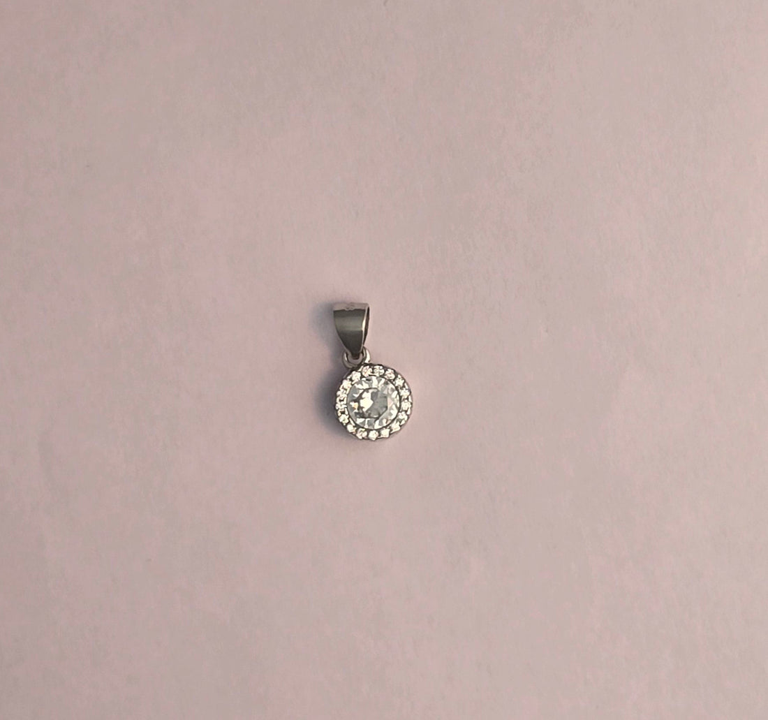 92.5 Silver Classic Round Design Pendent set