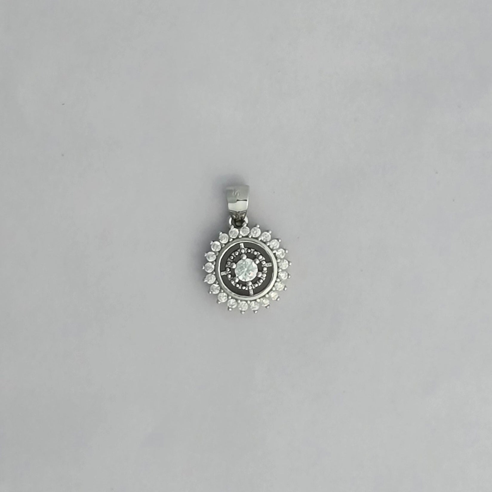 92.5 Sliver Radiant Bloom Sunburst Pendent Set