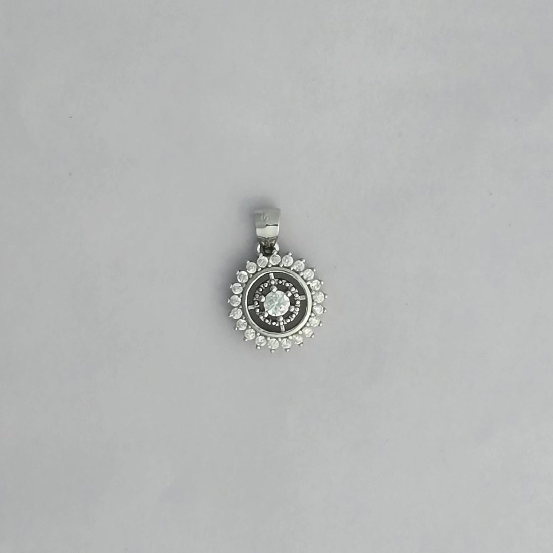 92.5 Sliver Radiant Bloom Sunburst Pendent Set
