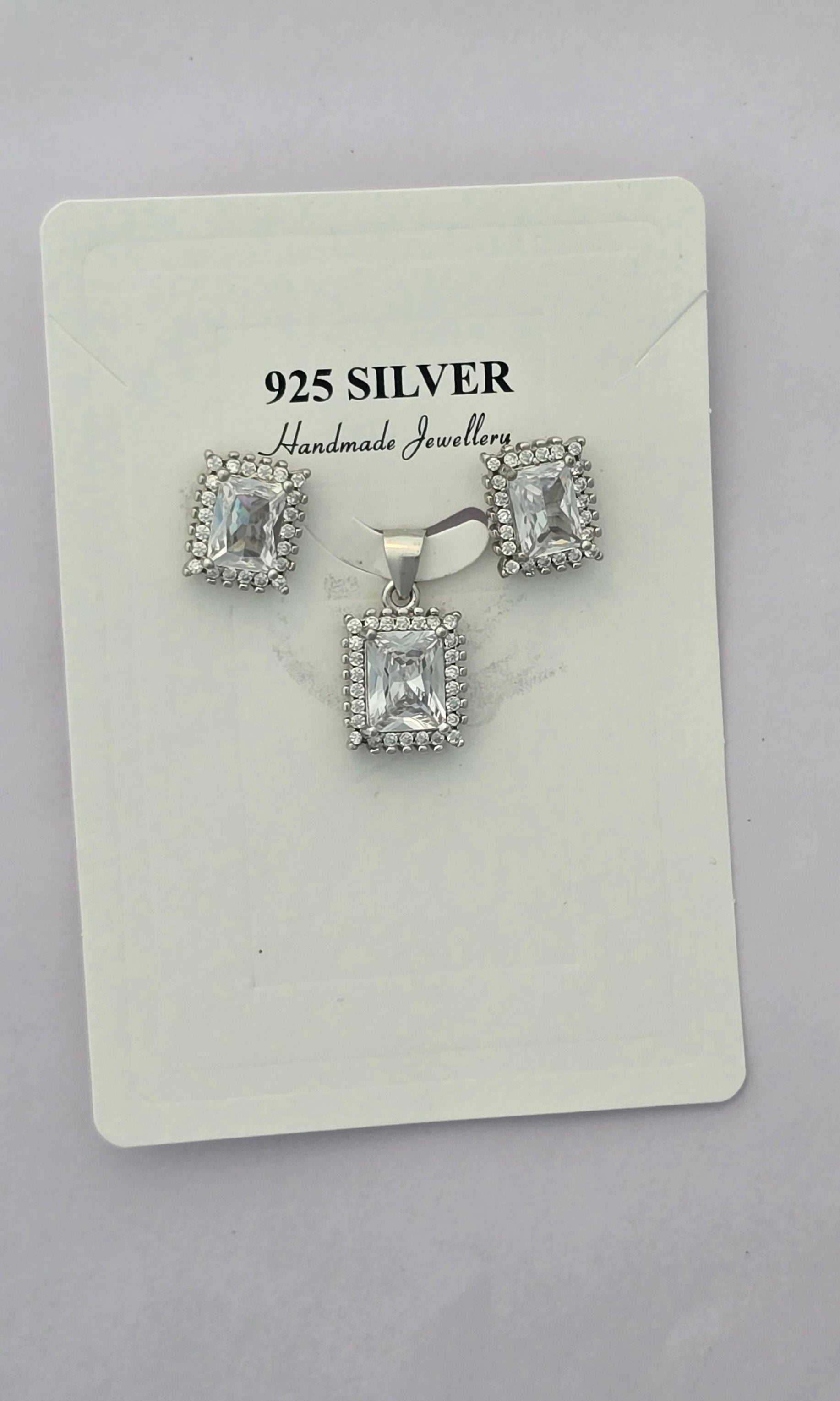 92.5 Regal Radiance Rectangle Pendent Set