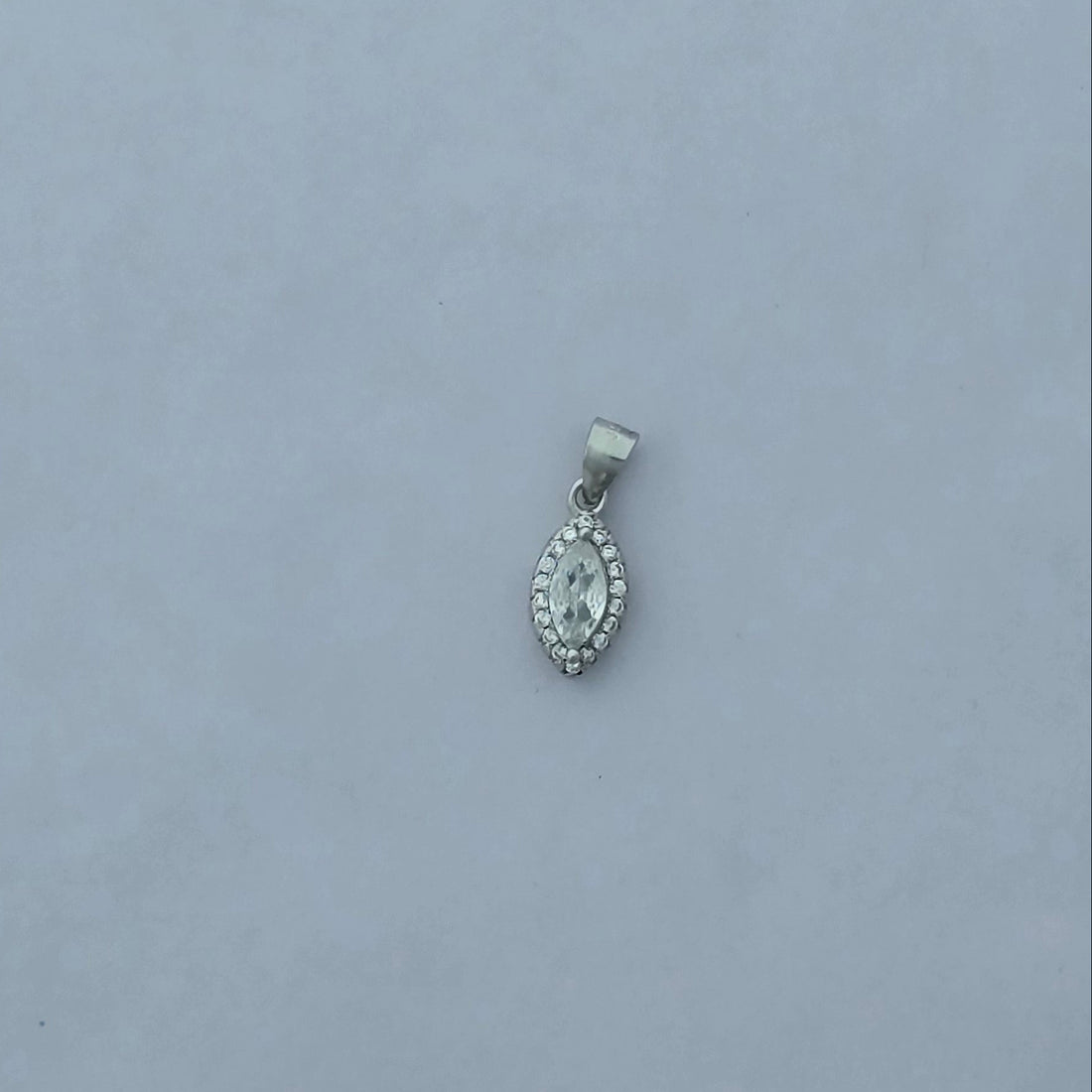 92.5 Silver Marquis Halo Elegance Pendent Set