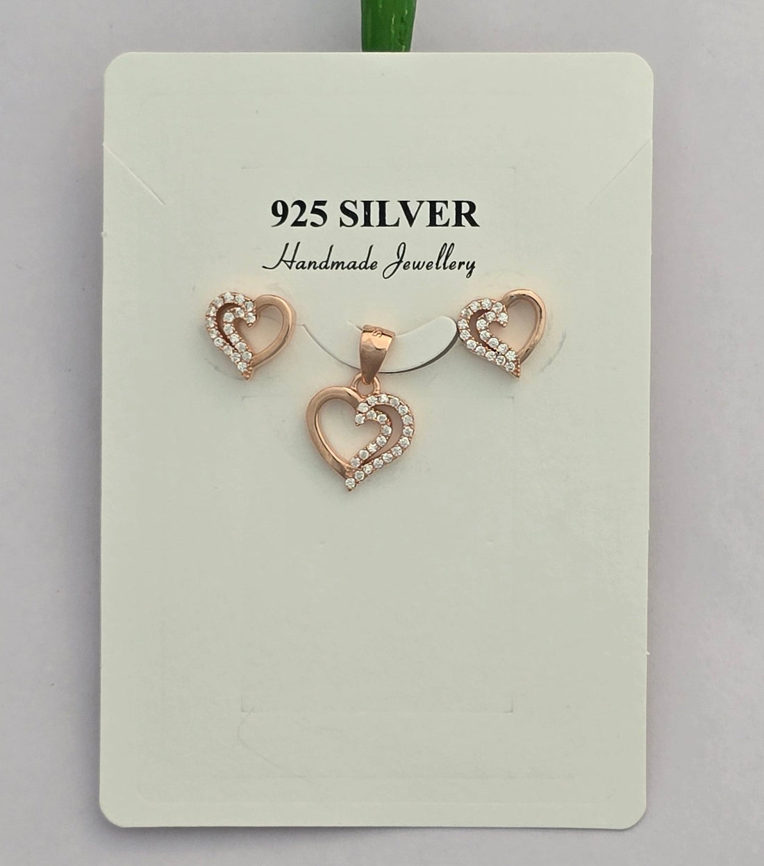 Intertwined Heart Rose Gold Platted Pendent set