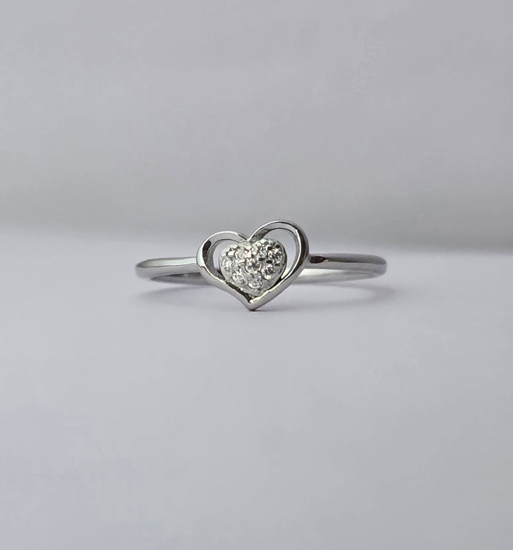 92.5 Silver Eternal Spark Heart Ring