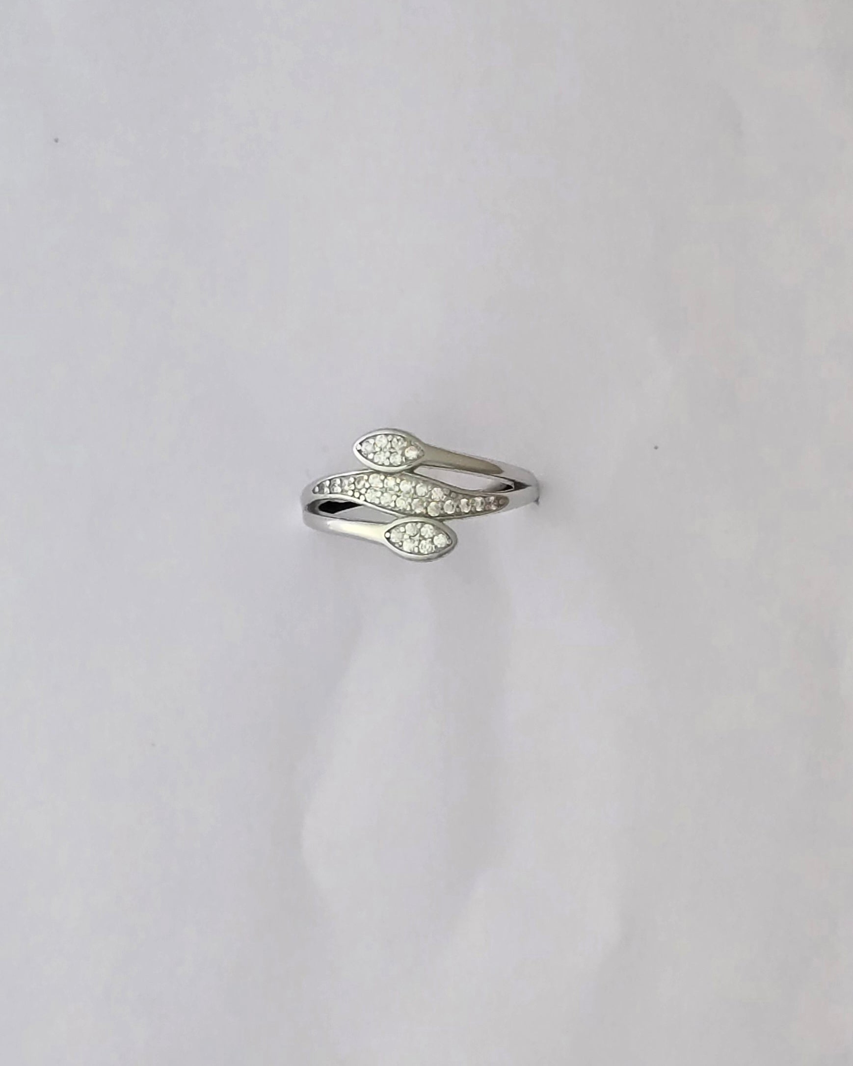 92.5 Silver Wrap Around Pave Ring