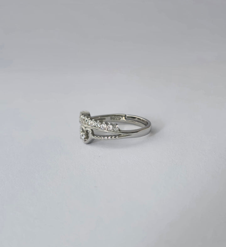 Royal Heart – 925 Sterling Silver Crown Ring