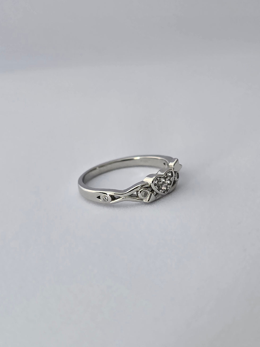 92.5 Silver Cupid Heart and Arrow Ring