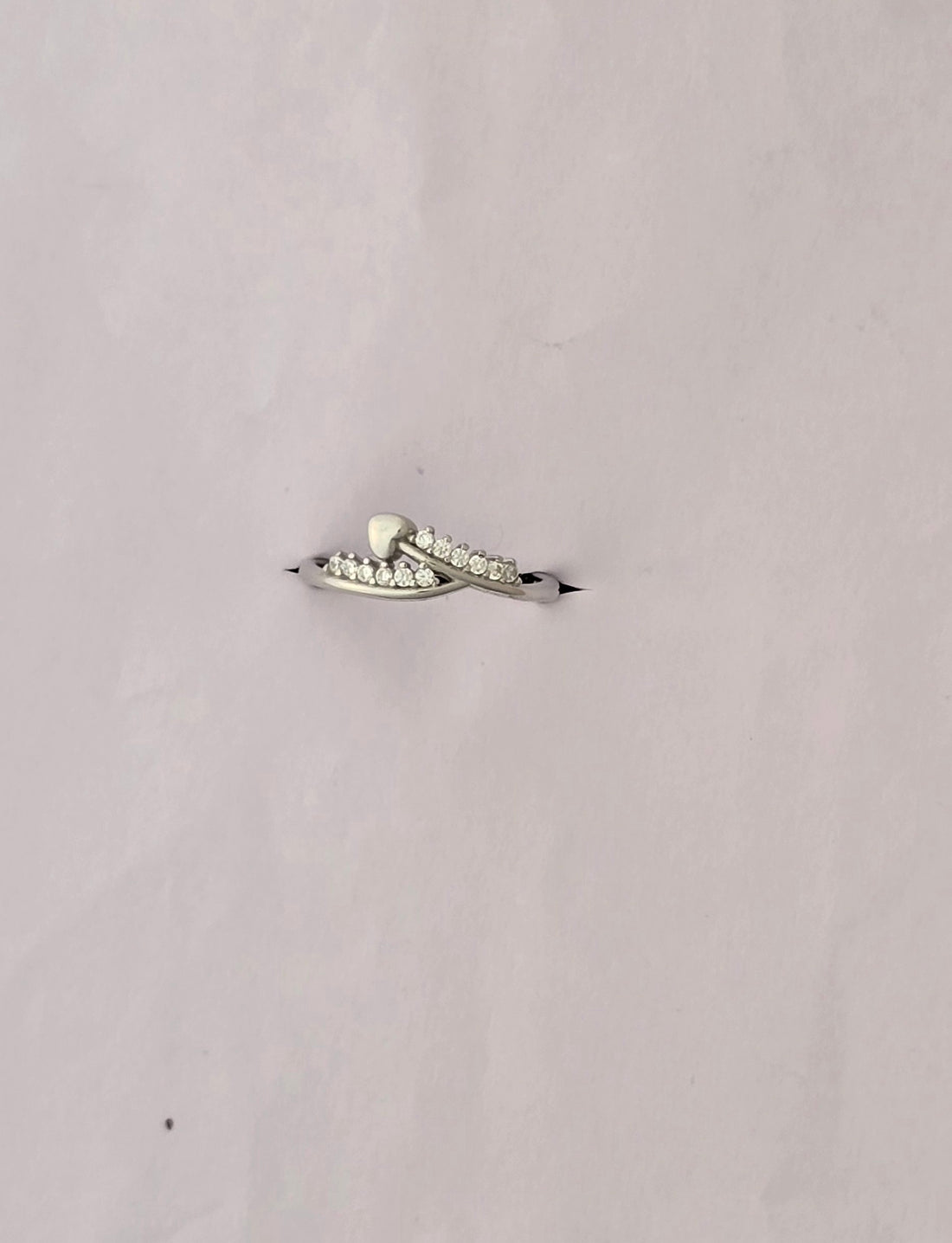 92.5 Silver Heart Embrace Adjustable Ring