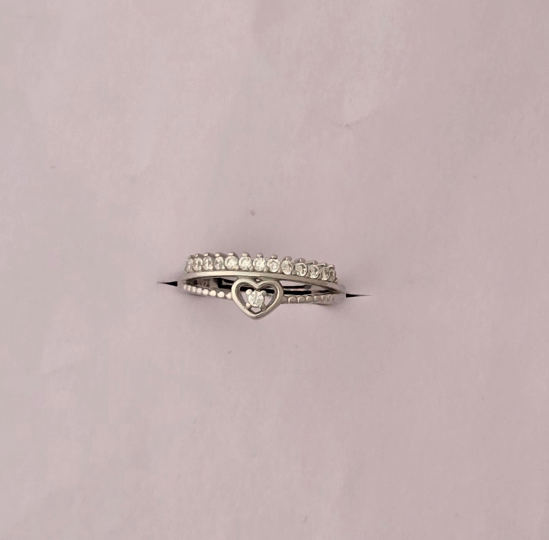 Royal Heart – 925 Sterling Silver Crown Ring