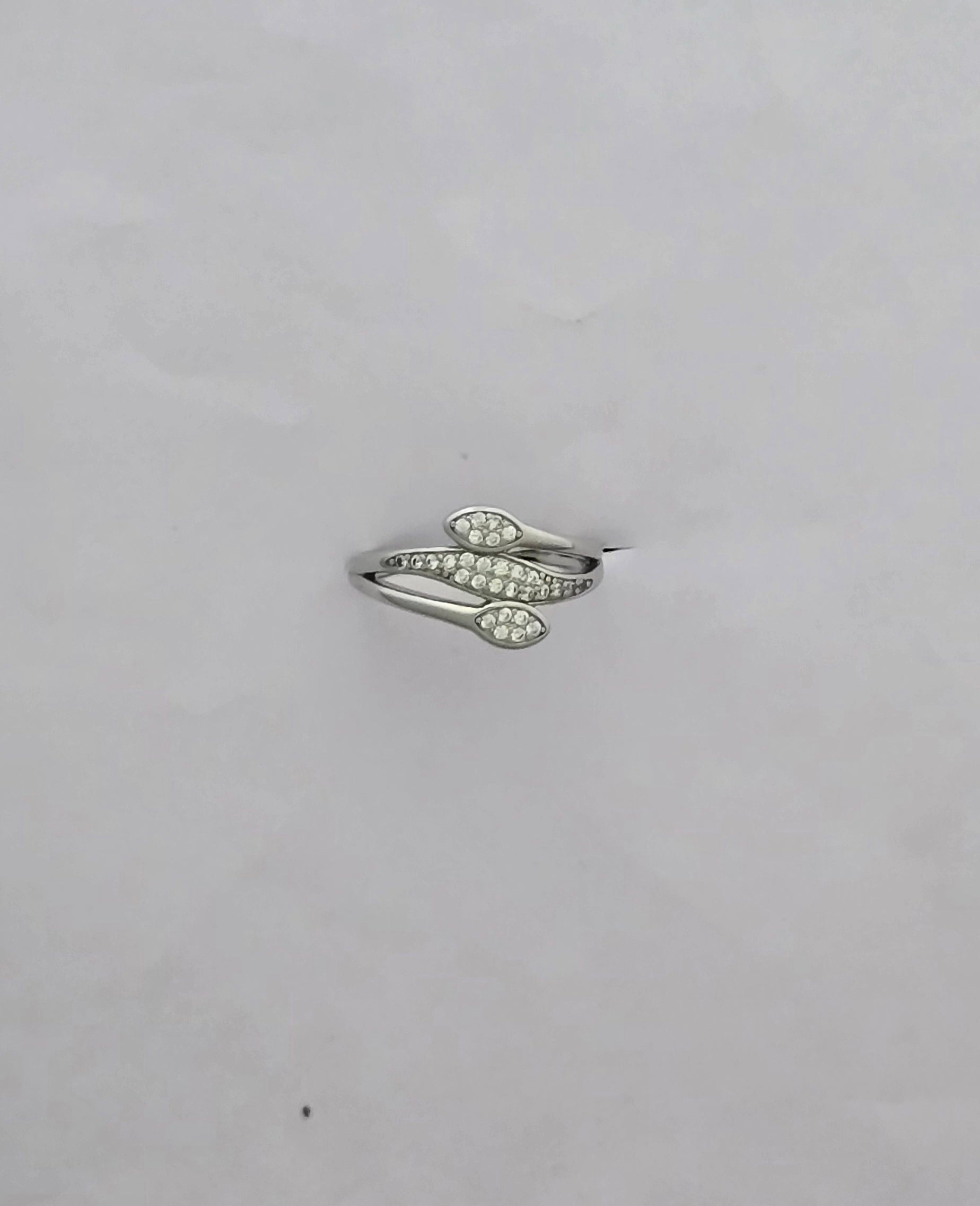 92.5 Silver Wrap Around Pave Ring