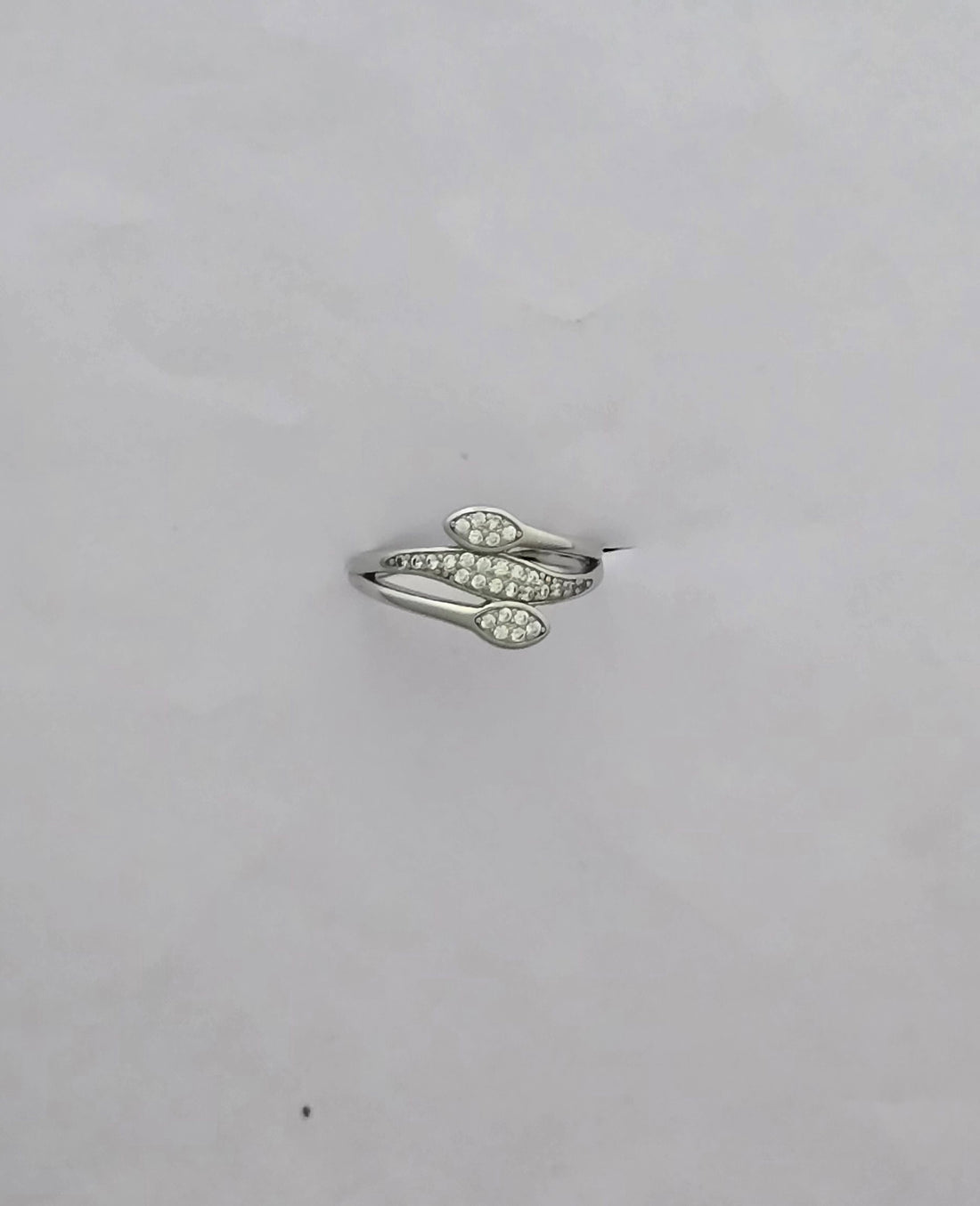 92.5 Silver Wrap Around Pave Ring