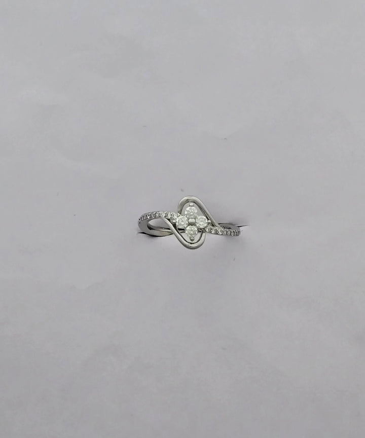 92.5 Silver Clara Love Bypass Ring