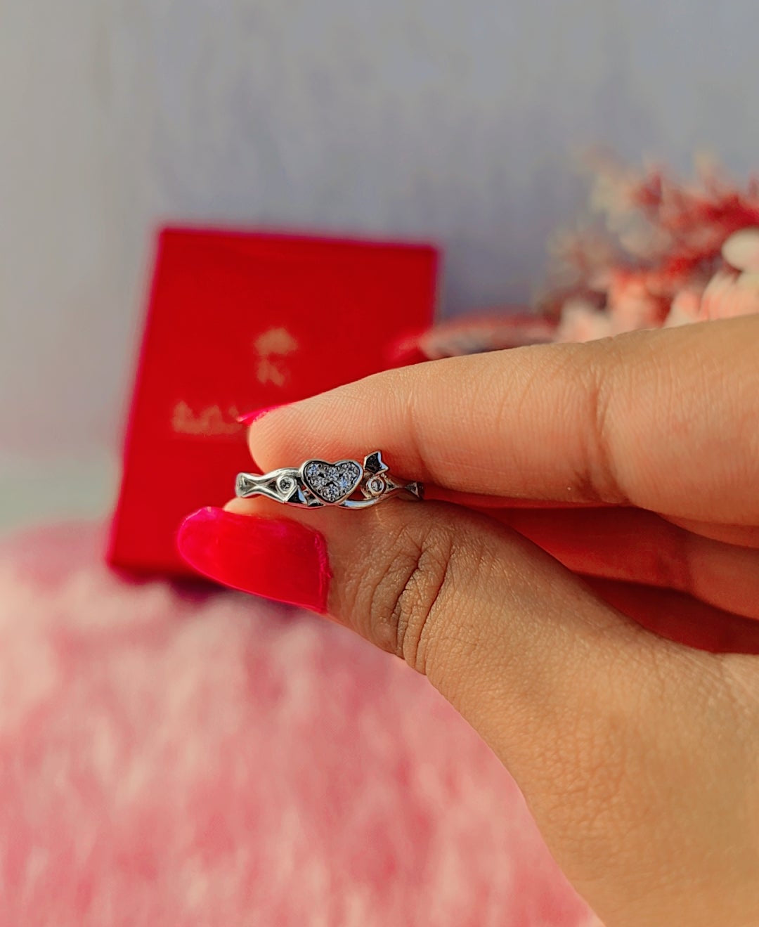 92.5 Silver Cupid Heart and Arrow Ring