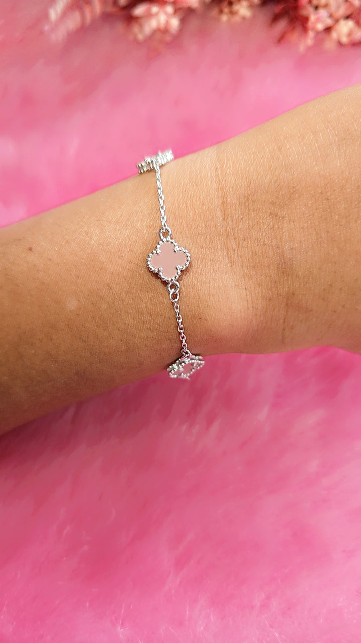 Pink Clover Bracelet