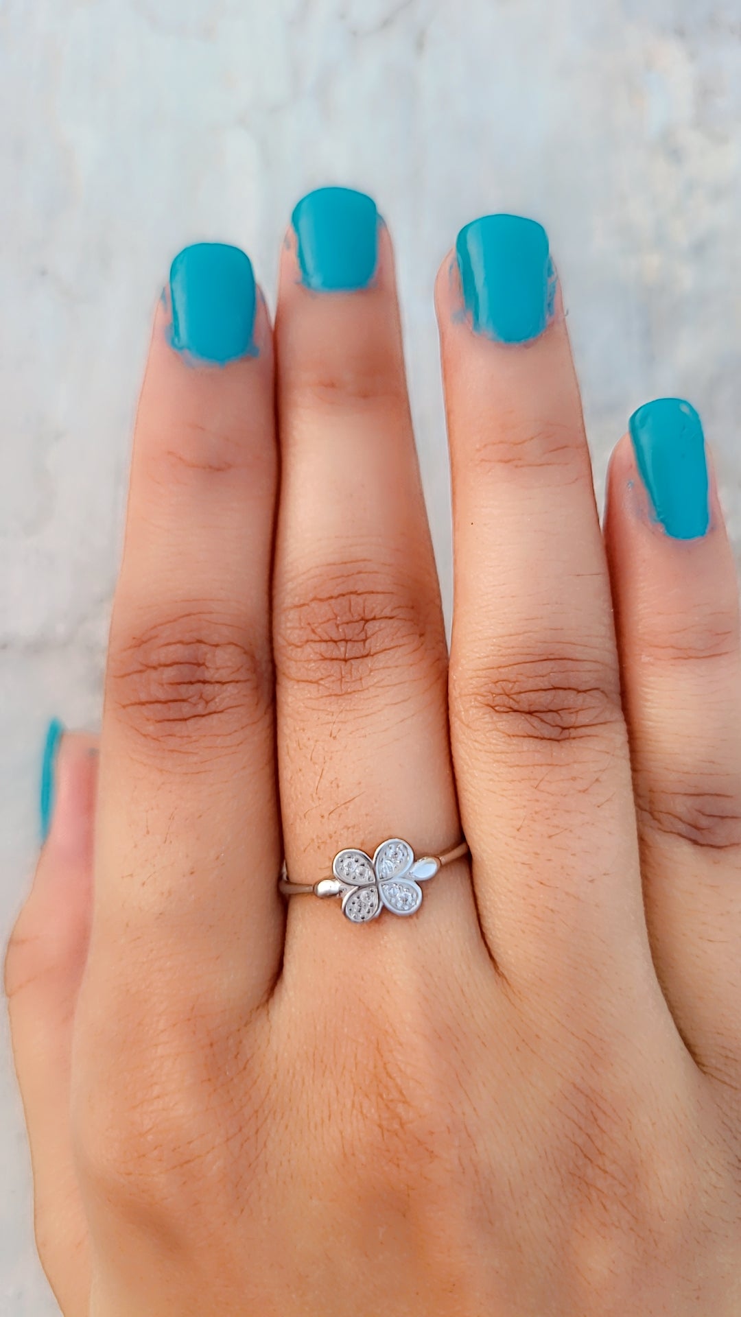 Lucky Clover Silver Ring