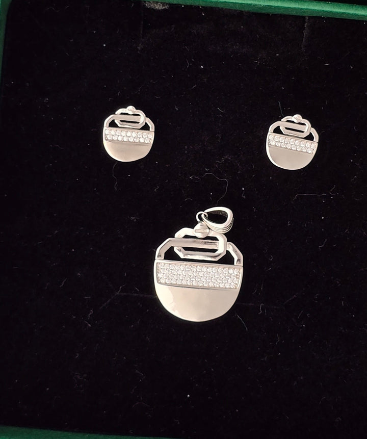 92.5 Silver Bucket Pendant Set
