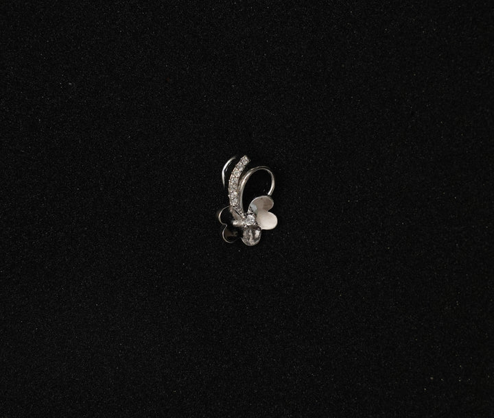 92.5 Silver Rose Bloom Pendent Set