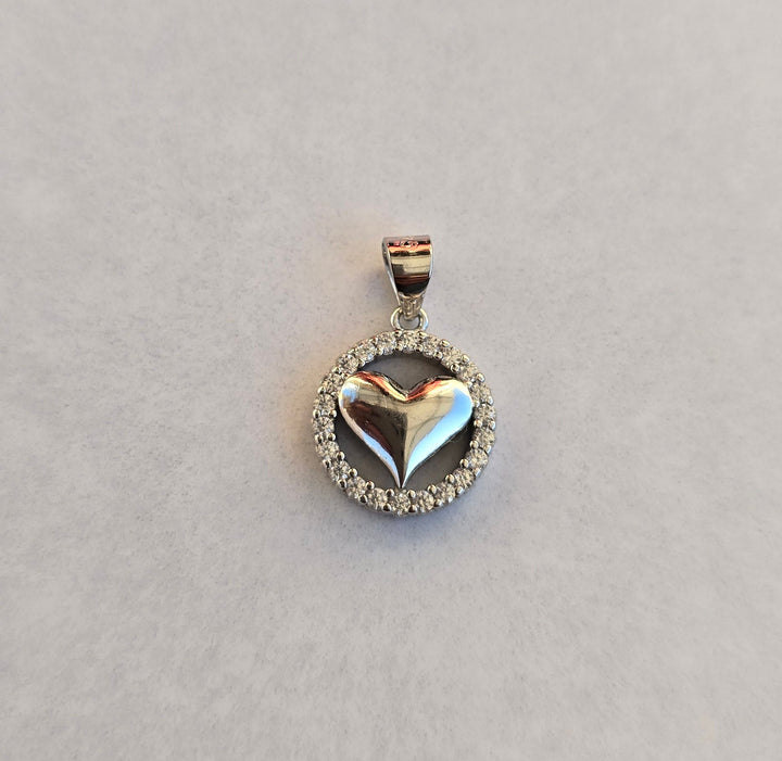 92.5 Silver Heart Pendant Set