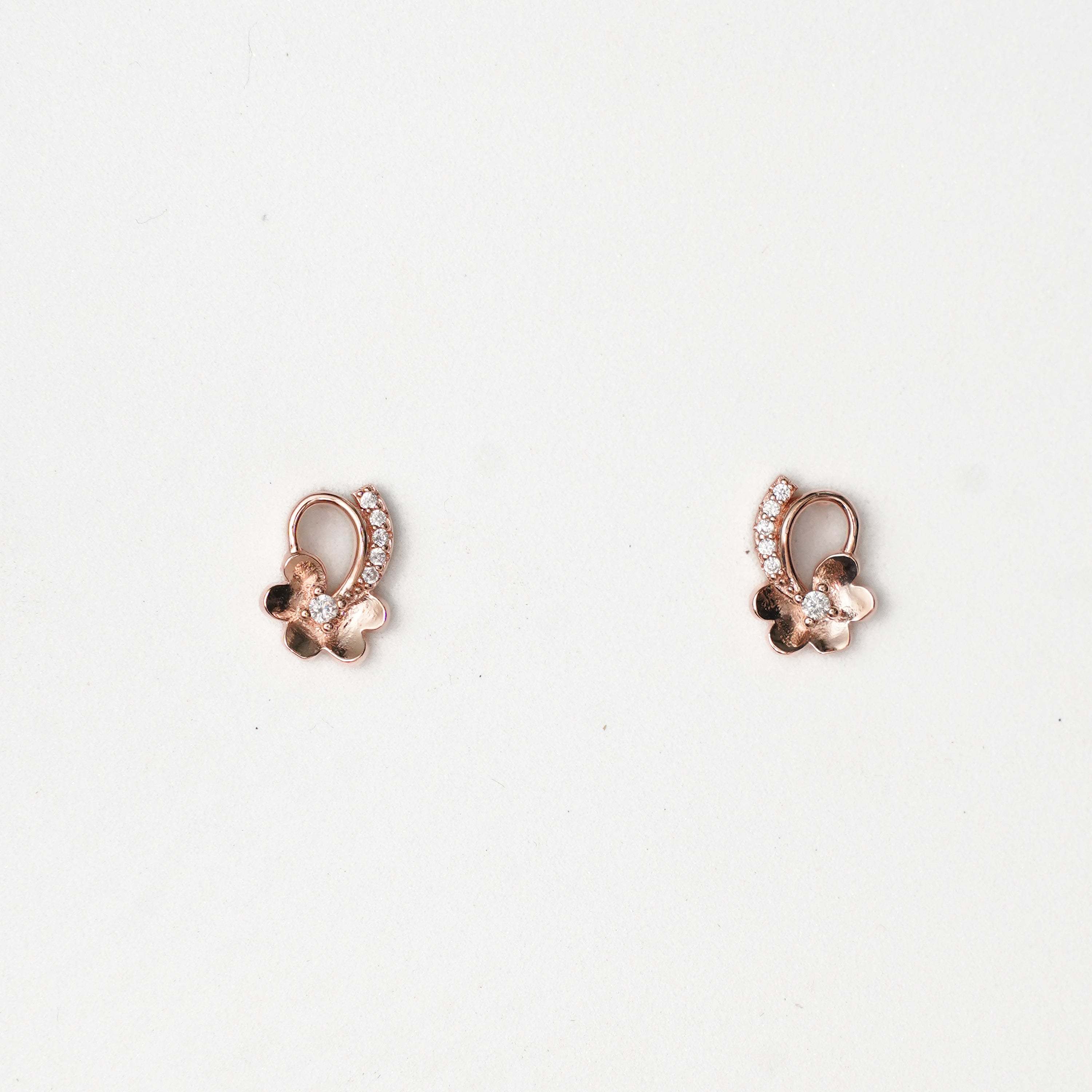 92.5 Silver Rose Bloom Elegance Pendent Set