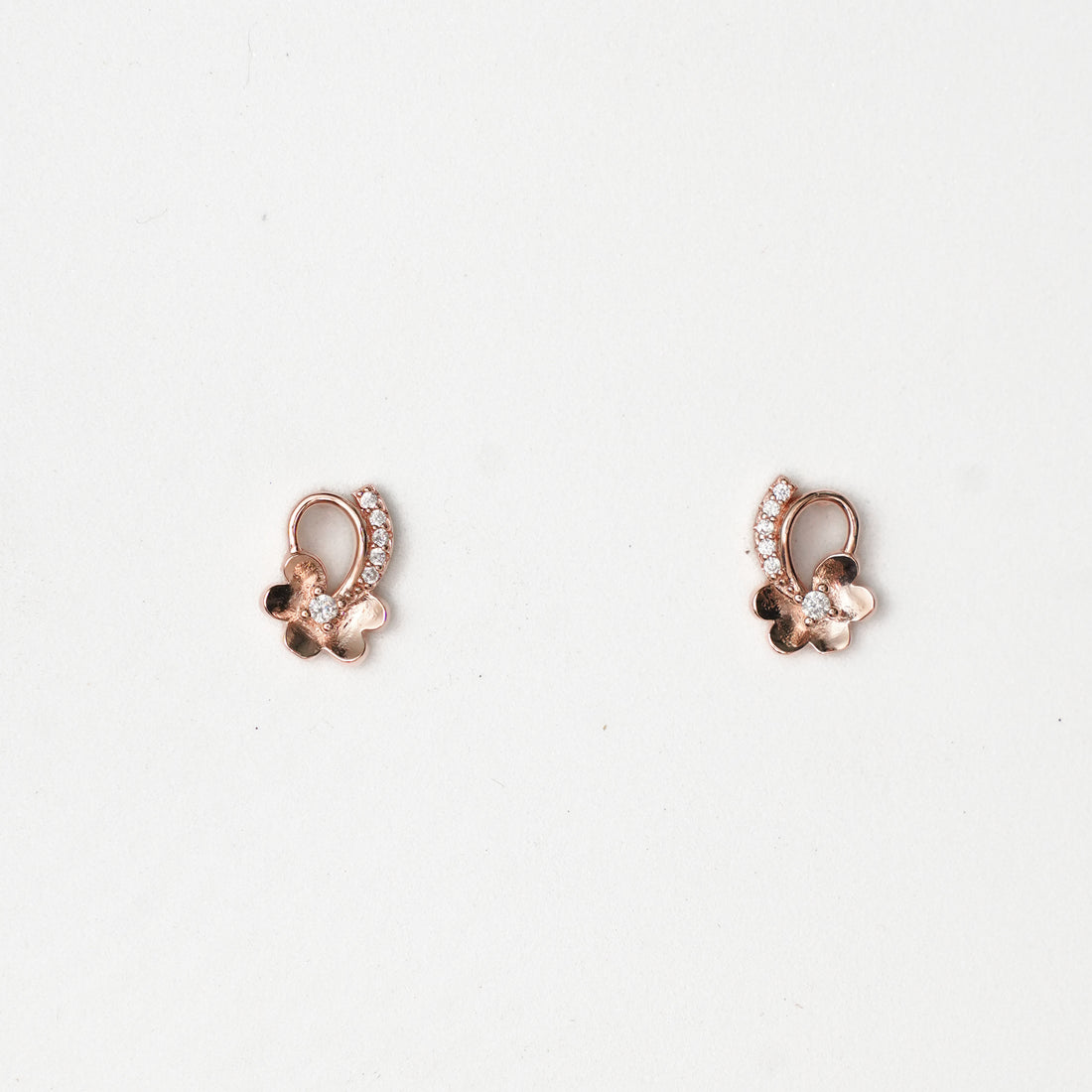 92.5 Silver Rose Bloom Elegance Pendent Set