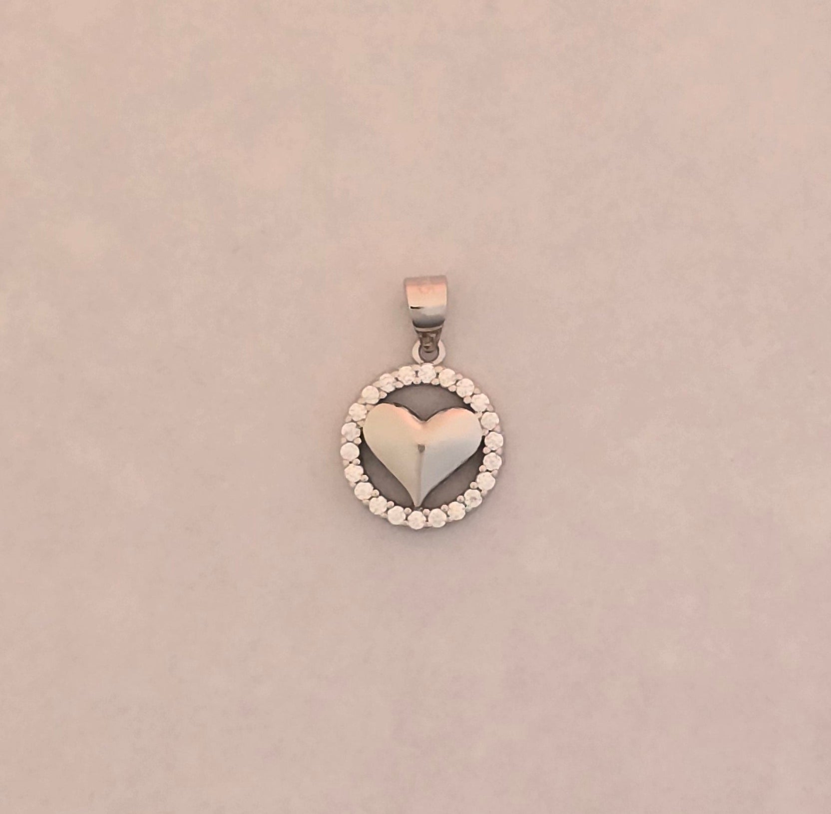 92.5 Silver Heart Pendant Set