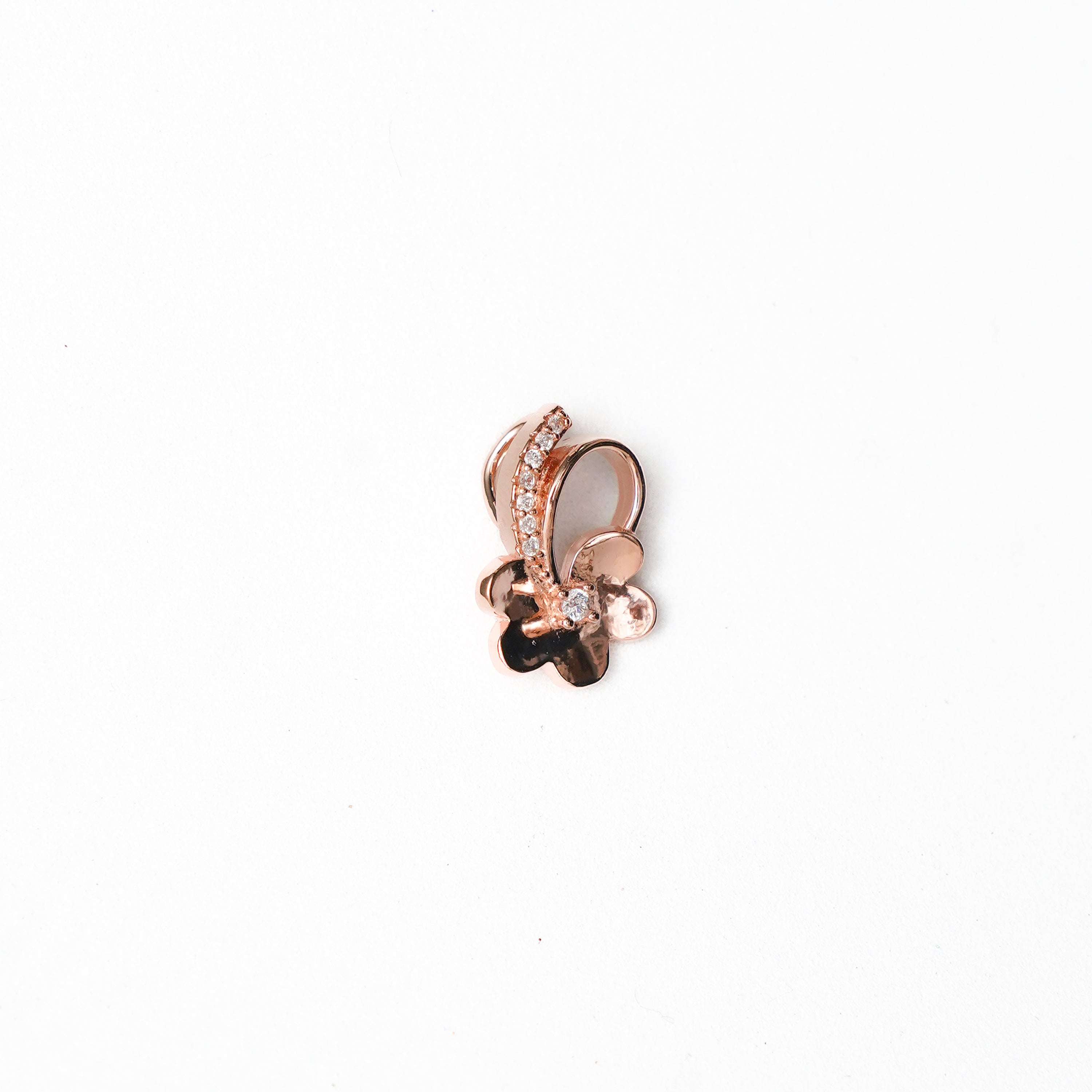 92.5 Silver Rose Bloom Elegance Pendent Set